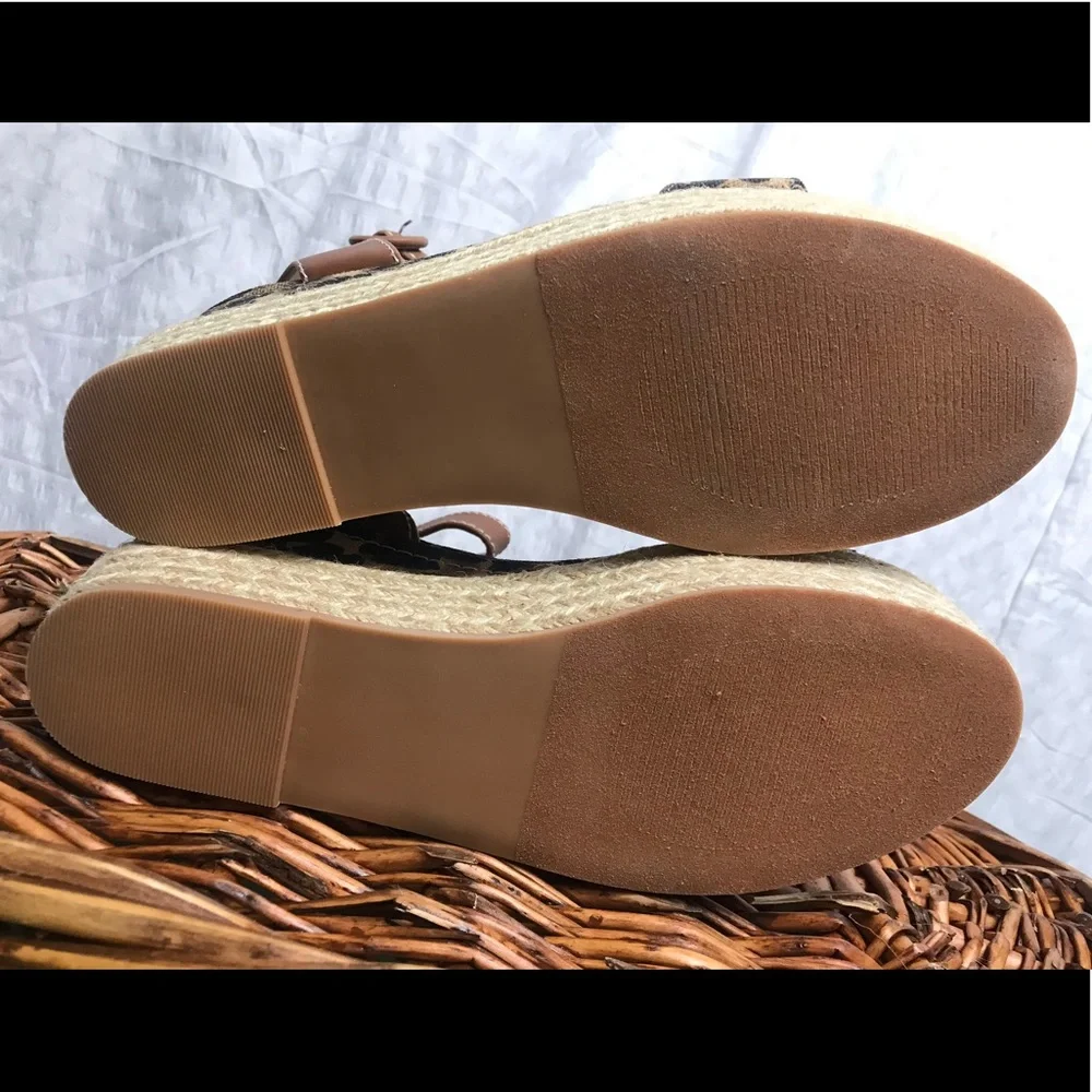 STEVE MADDEN Wedge Kippie Animal Print Espadrille 10